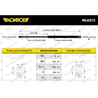 ML6215 MONROE Газова пружина капот
