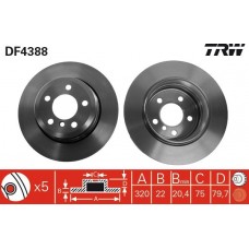 DF4388 TRW Гальмівний диск