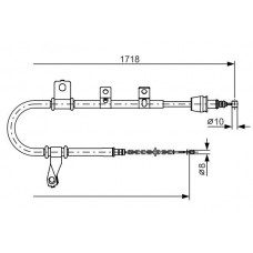 1 987 482 209 BOSCH Тросик, cтояночный тормоз