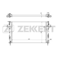 MK-1429 ZEKKERT Радіатор охолодження двигуна