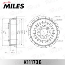 K111736 MILES Гальмівний барабан