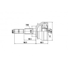 DCV899205 DYNAMATRIX Шарнирный комплект, Привідний вал