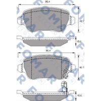 FO 691781 FOMAR Friction Комплект гальмівних колодок дисковий гальм