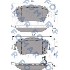 FO 691781 FOMAR Friction Комплект гальмівних колодок дисковий гальм