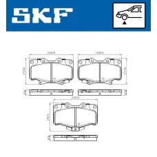 VKBP 80537 A SKF Комплект гальмівних колодок дисковий гальм