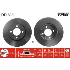 DF1533 TRW Гальмівний диск