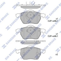 SP2001B Hi-Q Комплект гальмівних колодок дисковий гальм