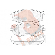RB1716 R BRAKE Комплект гальмівних колодок дисковий гальм
