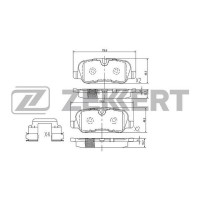 BS-1272 ZEKKERT КомплеК т гальмівних колодок, дискове гальмо