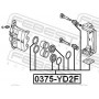 0375-YD2F FEBEST Ремкомплект, Гальмівний супорт
