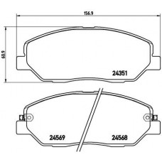 P 30 036 BREMBO Комплект гальмівних колодок дисковий гальм