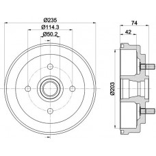 MBD382 MINTEX Гальмівний барабан