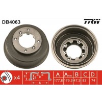 DB4063 TRW Гальмівний барабан