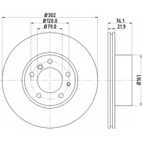 8DD 355 101-711 HELLA Гальмівний диск