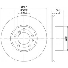 8DD 355 101-711 HELLA Гальмівний диск