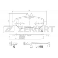 BS-2791 ZEKKERT Комплект гальмівних колодок дисковий гальм