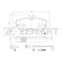 BS-2791 ZEKKERT Комплект гальмівних колодок дисковий гальм