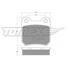 TX 11-61 TOMEX Brakes КомплеК т гальмівних колодок, дискове гальмо