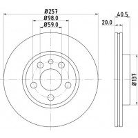 8DD 355 105-621 HELLA Гальмівний диск