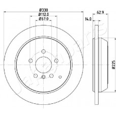 DP-0524 JAPANPARTS Гальмівний диск