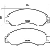 8DB 355 040-701 HELLA Комплект гальмівних колодок дисковий гальм