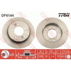DF6144 TRW Гальмівний диск