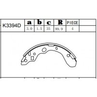 K3394D ASIMCO Комплект гальмівних колодок