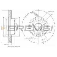 CD7692V BREMSI Гальмівний диск
