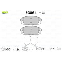598934 VALEO Комплект гальмівних колодок дисковий гальм