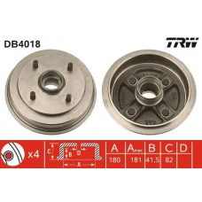 DB4018 TRW Гальмівний барабан