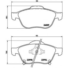 P 83 043 BREMBO Комплект гальмівних колодок дисковий гальм