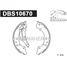 DBS10670 DANAHER Комплект гальмівних колодок