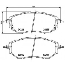 P 78 017 BREMBO Комплект гальмівних колодок дисковий гальм