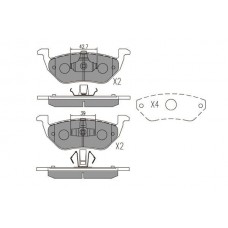 KBP-4568 KAVO PARTS Комплект гальмівних колодок дисковий гальм