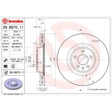 09.B970.11 BREMBO Гальмівний диск