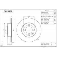 T6R969S AISIN Гальмівний диск