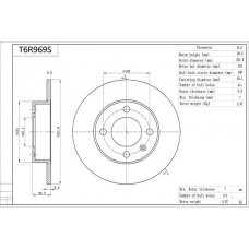 T6R969S AISIN Гальмівний диск