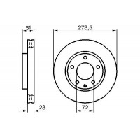 0 986 479 016 BOSCH Гальмівний диск