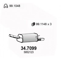 34.7099 ASSO Глушник вихлопних газів кінцевий