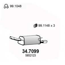 34.7099 ASSO Глушник вихлопних газів кінцевий