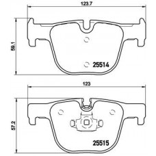 P 06 072 BREMBO Комплект гальмівних колодок дисковий гальм