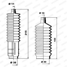 K150047 MOOG Комплект пильника рульове управління