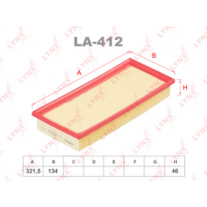 LA-412 LYNXauto Повітряний фільтр