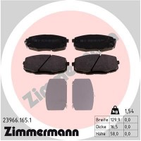 23966.165.1 ZIMMERMANN Комплект гальмівних колодок дисковий гальм