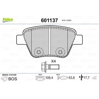 601137 VALEO Комплект гальмівних колодок дисковий гальм
