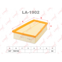 LA-1902 LYNXauto Повітряний фільтр