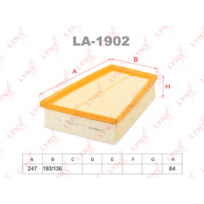 LA-1902 LYNXauto Повітряний фільтр