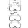 8DB 355 016-141 HELLA Комплект гальмівних колодок, дискове гальмо