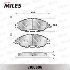 E100606 MILES Комплект гальмівних колодок дисковий гальм