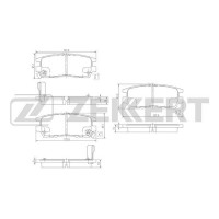 BS-2219 ZEKKERT КомплеК т гальмівних колодок, дискове гальмо